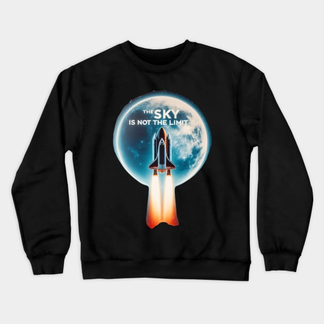 Space Shuttle Launch - the sky is not the limit Crewneck Sweatshirt by Patrick9